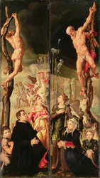 Calvaire, panneaux latéraux du triptyque